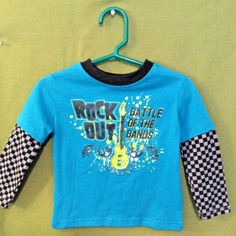 Boy Long Sleeve shirt Rock n Roll 12 Mo
